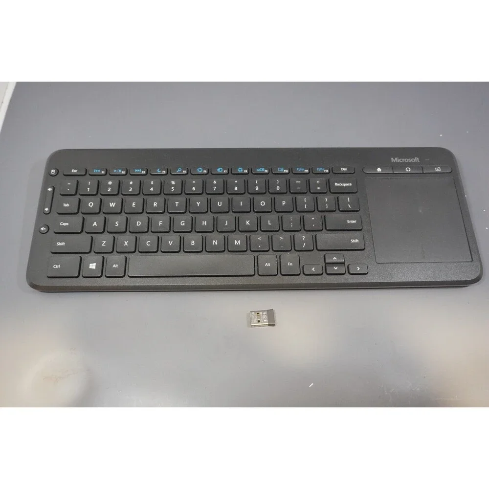 Microsoft All-in-One Media Wireless Keyboard w/ Trackpad Model 1632 + Dongle